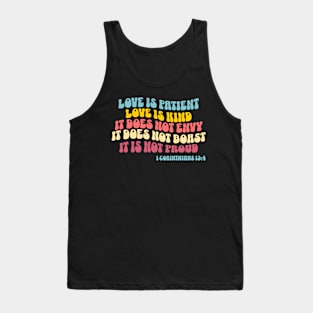 Love Is Patient Love Is Kind Bible Verse Tank Top